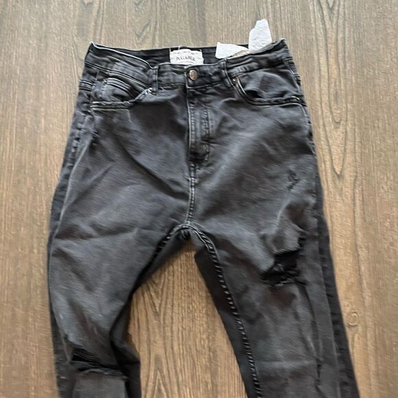 Pull & Bear Skinny Leg Black High Rise Jeans Size 31 - Picture 2 of 10